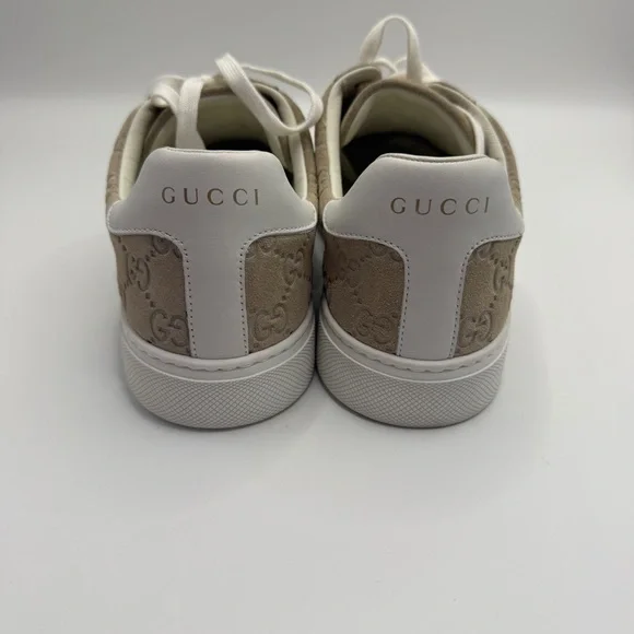 NWT Gucci Beige Ace Sneakers with Red and Green Accents size 39 fit 8.5-9US - Picture 4 of 9